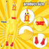 16 Pack Toy(12 Inch,Yellow) Sratte Screaming Chicken Toys Bulk Large Rubber Squeaking Chicken Toys for Pet Chew Gifts