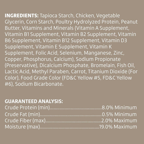 Chicken Wrapped Medium Sticks, Peanut Butter Flavor - 8 Count by Amazon Brand - Wonder Bound