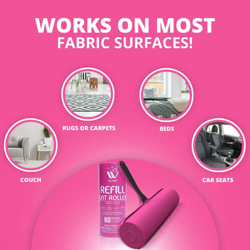 Home Lint Roller for Pet Hair, Extra Sticky Dog & Cat Hair Removal, 60 Sheets for Couch, Clothes, Furniture