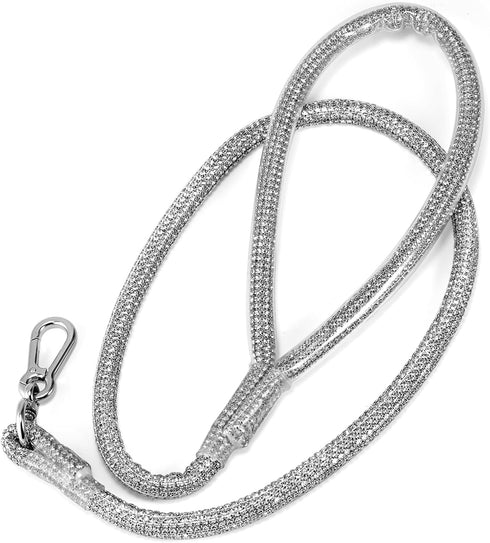 Stylish Rhinestone Dog Leash, 43 Inches Full Diamonds Design for Wedding and Everyday Walking, Sparkly Studded Leash