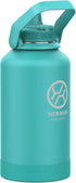 Takeya Pickleball Stainless Steel Insulated Water Bottle - 64 Ounce with Choice of Lid, Dropshot Teal