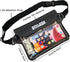 Waterproof Waist Pouch Dry Belt Bag - Fanny Pack to Keep Key Fob, Wallet, Kindle, Phone Dry, Black