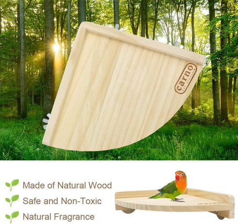 Litewoo Bird Perch Corner Platform Stand Shelf for Birds Budgie Parakeet Cockatiel Conure CockatooPlatform