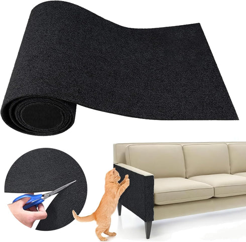 Cat Scratching Climbing Carpet Mat, Adhesive Trimmable Cat Post Covered Pad Replacement