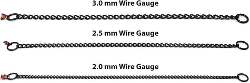 Dogline Herm Sprenger Black Stainless Steel Choke Dog Training Collar 2.5mm 18in (45cm) with Clicker for Easy Control,