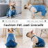 Dog Shirts Jean Overalls-Blue (XX-Large), Comfortable Cotton Denim Overalls for Small Medium Dogs, Adjustable Straps
