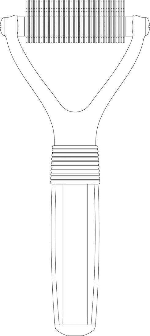 Kenchii Luxury Pet Grooming Rake - Dematting Undercoat Rake for Dogs and Cats, Precision Dog Brush for Shedding