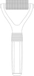 Kenchii Luxury Pet Grooming Rake - Dematting Undercoat Rake for Dogs and Cats, Precision Dog Brush for Shedding