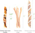 MON2SUN 4.5-5 Inch 10.58 oz (30 Count-Pack 1) Dog Treats, Triple Flavor Jerky Twist Sticks, Chicken Duck and Codfish