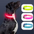 LED Dog Collar Light Up Dog Collars Red Light USB Rechargeable, Adjustable Size Heavy Duty TPU Nylon Webbing Glow Safety Basic Dog Collars for Large Medium Dogs (M,Candy Pink)