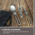 Set 1-2 Set Backpacking Cabilock Portable Picnic Cookware for People Hiking Cooking Tool with Camping Pot and Pans