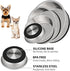 Taglory 2 Cup Stainless Steel Dog Bowls Set of 2 for Food and Water, Anti-Slip Silicone Base, Rust Resistant, 17oz,