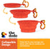The Dodo Collapsible Dog Bowl, Red; Travel Bowl That Folds Flat with Carabiner for Easy Storage and Carry