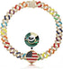 Gold Chain Dog Collars with Personalized Diamond - Cuban Link 19MM Heavy Duty Chew Proof, AirTag Holder (XL: 22"-26")