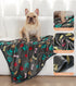 1 Pack 6 Blankets, Soft Fluffy Fleece Pet Blanket, Cute Print Design for Dog Puppy Kitten, Small (23"x16")