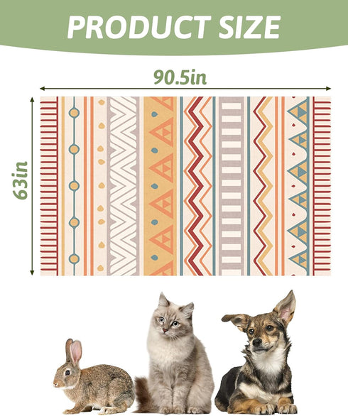 91" 63" Chinchillas BNOSDM Extra Large Cage Liners for Rabbits X Washable Rabbit Pad Large Bunny Mat Anti Slip Rug