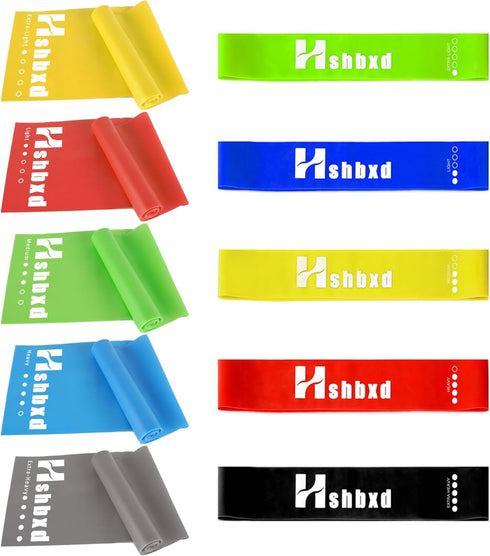 Resistance Bands Set for Working Out, Physical Therapy, Stretching, Suitable for Rehab, Yoga, Pilates, Home Exercise