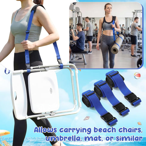 Backpacking Sanwuta Adjustable Beach Chair Carry Strap Camping Chair Straps for Shoulder Folding Beaches Foldable Bikes