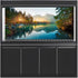 AWERT Nature Landscape Aquarium Background, 30x12 inches Vinyl Background with River Mountain Autumn Scenery