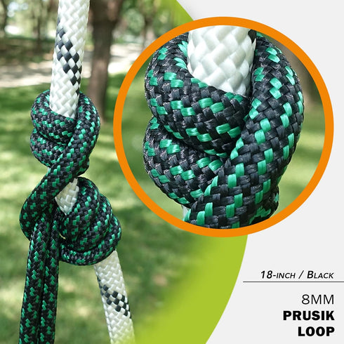 GM CLIMBING 8mm (5/16") Prusik Loop Pre-Sewn, 18 inches / 24 inches