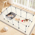 12 Panels Transparent Small Animals Playpen, 48" x 24" Portable Pet Enclosure for Indoors & Outdoors