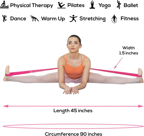 Zenmarkt Ballet Stretch Bands for Flexibility and Strength, Ideal Dance Equipment for Gymnastics, Cheerleading