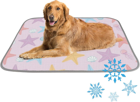 imiBBWQu Cooling Pad Starfish Jellyfish Purple Outdoor Mat for Dogs Washable Cooling Pads