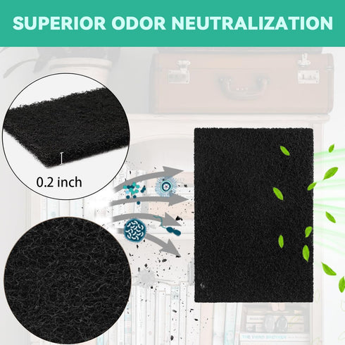 8 Pcs Charcoal Filters Compatible with Van Ness Cat Litter Box - 4.5 x 6.5Inch Premium Odor Filters