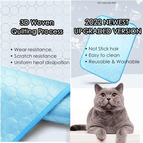 SOMOYA Dog Self Cooling Mat - Washable Cooling Pads Blanket for Large Dogs & Cats, Non-Toxic Ice Silk