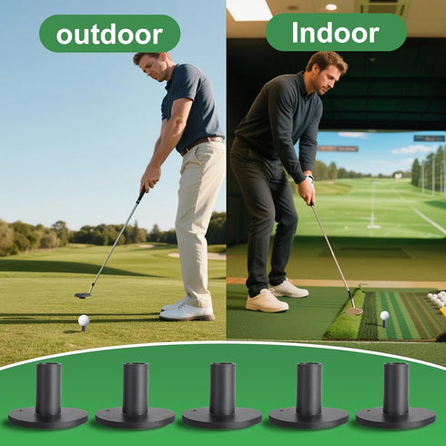 Generic Rubber Golf Tees for Mats Adjustable Height Golf Simulator Tees, Indoor Outdoor Practice, Non-Slip Golf Mat