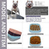 Healthy Slow Feeder Dog Bowl for French Bulldog - Striped Pattern, No Choking, Blue