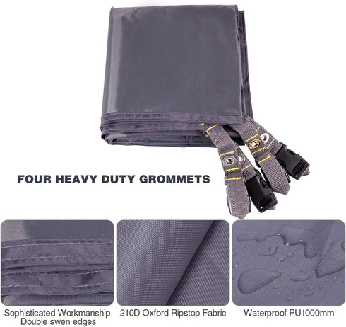 REDCAMP Lightweight Tent Footprint, 87"x55" Waterproof Camping Tarp for 1-2 Person Tent, Outdoor Hiking
