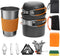 Lixada Camping Cookware Set, Portable Mess Kit, Outdoor Cooking Set with Stove, Spoon, Fork for Travel