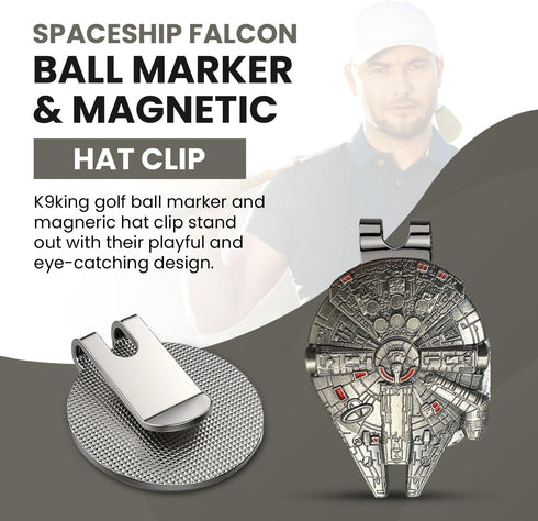 K9King Ultimate Star War Falcon Golf Ball Marker Set, Premium Accessories for Enhanced Golfing Fun and Gifts