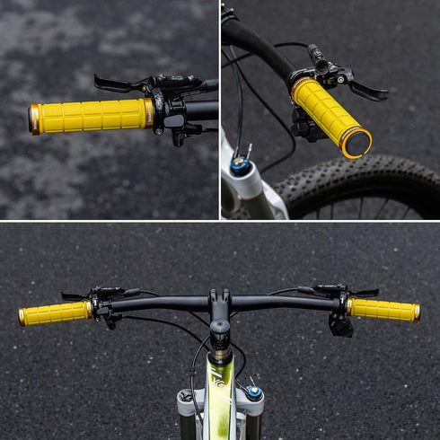 ROCKBROS 4Pcs (2 Pairs) Comfortable Anti-Slip Bike Handlebar Grips for Mountain Bike, BMX, and Scooter