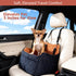 TOPOmerice Cozy 30 lbs Elevated Dog Car Seat for Small Dogs Luxurious Dutch Suede Leather Pet Booster with Adjustable
