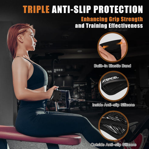 ATERCEL Gym Workout Gloves for Men Women, Weight Lifting Gloves with Full Palm Protection & Extra Grip, Breathable