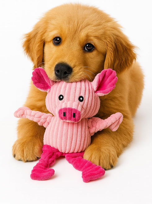 (5 Pack Jalousie Plush Toys Assortment Value Bundle Puppy Pet Mutt Squeak Toy for Medium Large Dogs Knotted)