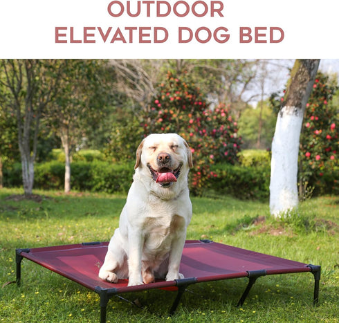 suddus Chew Proof Elevated Dog Bed Replacement Cover, Easy to Clean, Breathable Indoor/Outdoor Pet Bed, Dog Cot Not
