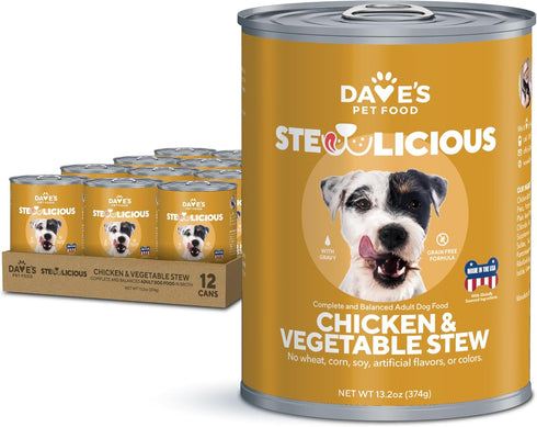 Dave's Pet Food Stewlicious Grain Free Wet Dog Food (Chicken & Vegetable