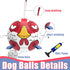 Chicken Dog Toys Soccer Ball with Straps, Interactive Tug of War Toy, Durable Water Toy for Dogs (8 Inch)