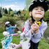 Kids Bike Bell and Streamers for Girls - 1 Pack Flower Bicycle Bell with 2 Pack Bike Streamers