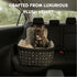 OtterPets 35lbs, 3Storage 2 Small Dog Car Seat, Memory Foam Dog Booster Car Seats with Thick Cushion for Medium Dogs