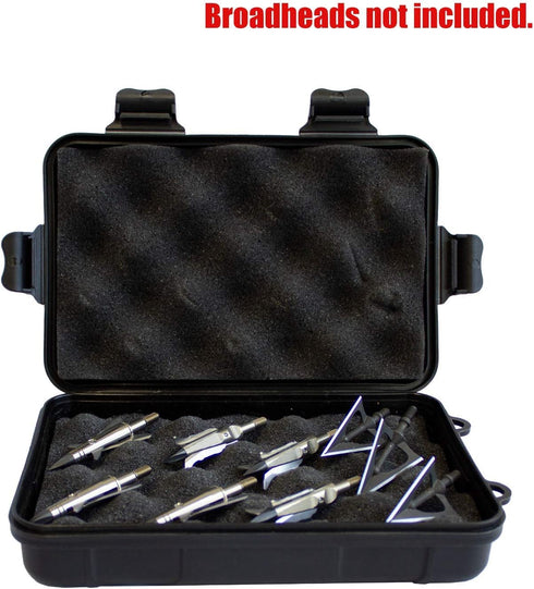 HME Archery Bow Hunting Storage Organizer Box Plastic Portable Lightweight Broadhead Case with Foam Padding