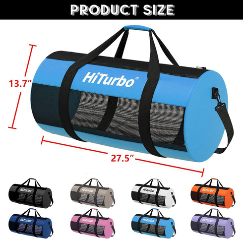 Hiturbo Mesh Duffel Bag, Travel Beach Gear Diving Luggage for Scuba, Surfing and Snorkeling