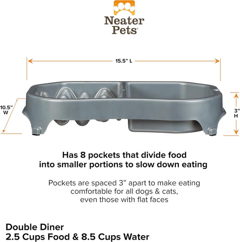 Neater Pet Brands Neater Slow Feeder, Fun Healthy Dog Bowl Helps Stop Bloat and Improves Digestion