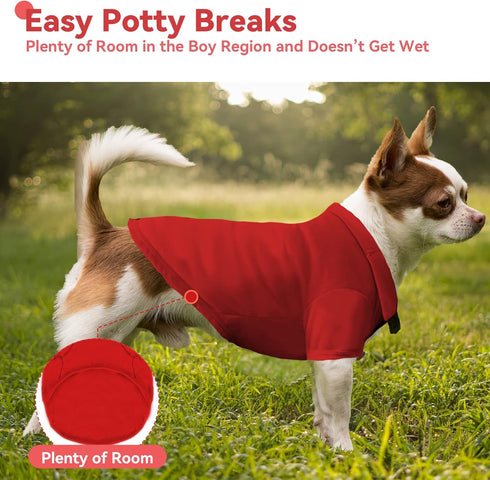 4 Pieces Dog Shirts Collared Polo T-Shirts for Small Medium Dogs, Breathable Doggy Sweatshirt, Pet Outfits