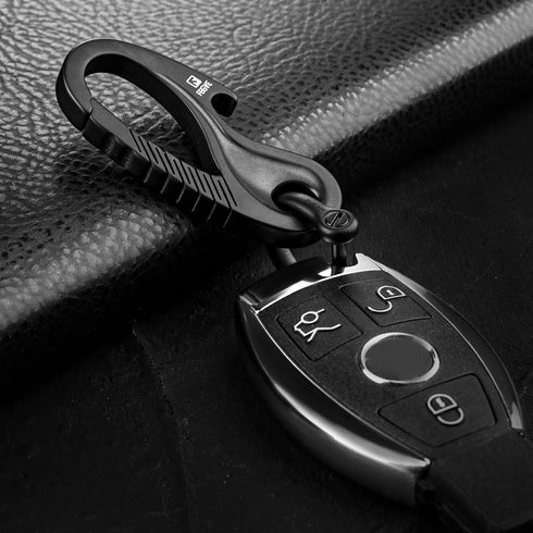 TISUR Titanium Carabiner Key Holder - Anti-Lost Quick Release Heavy Duty Bottle Opener Car Key Chain for Men