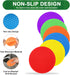 ZIECE 4inch 24/36/60 Poly Spot Markers Poly Spots for Gym Floor, Pcs Flat Cones Non-Slip Rubber Floor Dots Agility