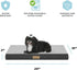 Pet Mattress for Small to Medium Dogs and Cats, 2-in-1 Cool Gel Infused with High Density Foam, Anti-Slip Bed, Ash Grey